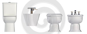 Lavatory pan isolated on a white background, bidet