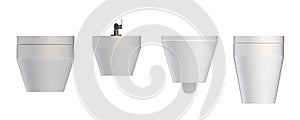 Lavatory pan isolated on a white background, bidet