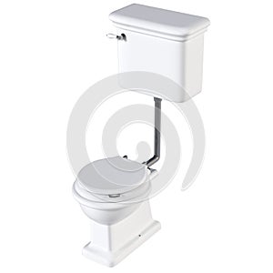 Lavatory pan isolated on a white background, bidet