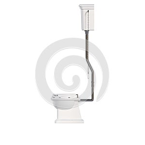 Lavatory pan isolated on a white background, bidet