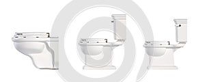 Lavatory pan isolated on a white background, bidet