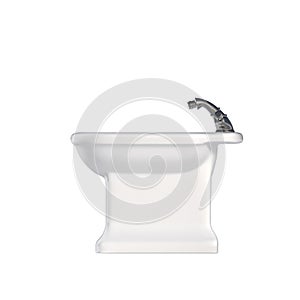 Lavatory pan isolated on a white background, bidet