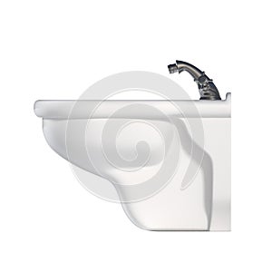 Lavatory pan isolated on a white background, bidet