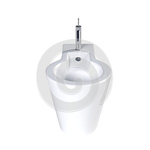 Lavatory pan isolated on a white background, bidet