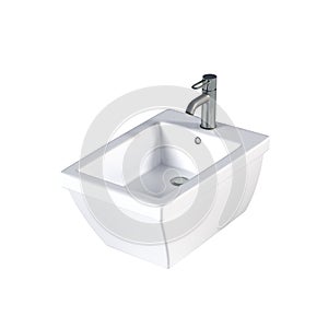 Lavatory pan isolated on a white background, bidet