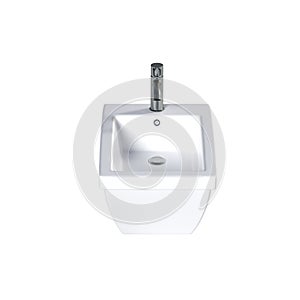 Lavatory pan isolated on a white background, bidet