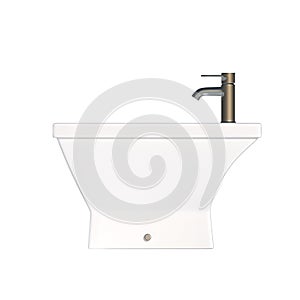 Lavatory pan isolated on a white background, bidet