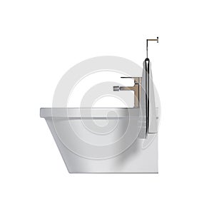 Lavatory pan isolated on a white background, bidet