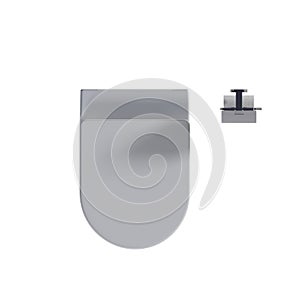 Lavatory pan isolated on a white background, bidet