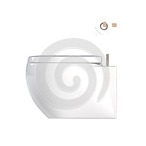 Lavatory pan isolated on a white background, bidet