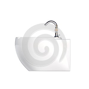 Lavatory pan isolated on a white background, bidet