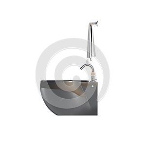 Lavatory pan isolated on a white background, bidet