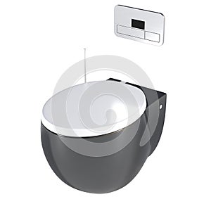 Lavatory pan isolated on a white background, bidet