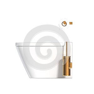 Lavatory pan isolated on a white background, bidet