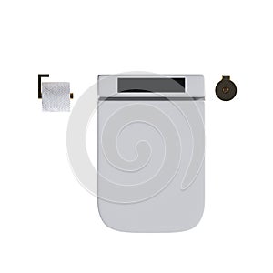 Lavatory pan isolated on a white background, bidet