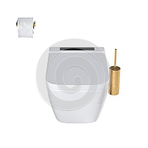 Lavatory pan isolated on a white background, bidet