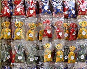 Lavendel bags at market stall