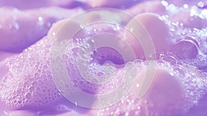 Lavender Bath Foam Bubbles Texture Background