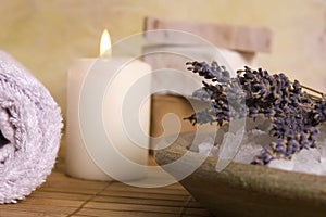 Lavender bath items. aromatherapy