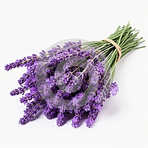 Iconic Sumatraism: Real Lavender Bunch On White Background photo