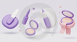 Lavender Cosmetic 3D Render