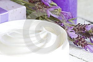 Lavender cosmetics spa body care abstract composition