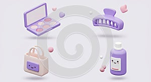 Lavender Dreams: 3D Render of Cute Accessories