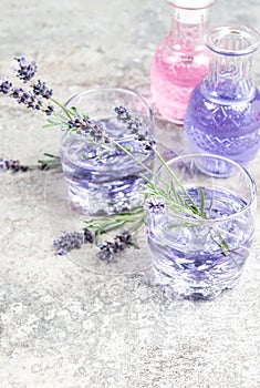 Lavender drink glass Summer tonik lemonade