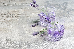 Lavender drink Summer tonik lemonade Still life