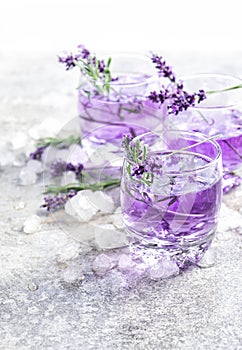 Lavender drink Summer tonik lemonade still life