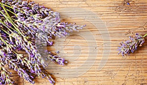 Lavender essential oil in a small bottle. Selective focus