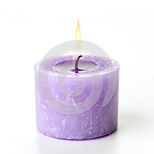 Lavender flame isolated on white background