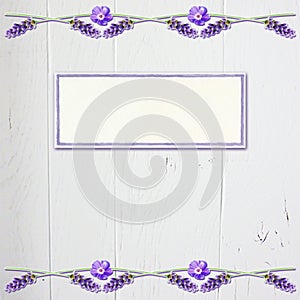 Lavender Floral Scrapbook FRONTPAGE Background with White Wood photo