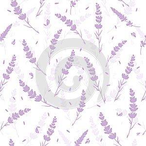 Lavender flowers light purple repeat pattern.