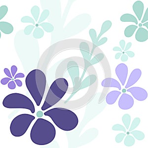Lavender flowers seamless pattern