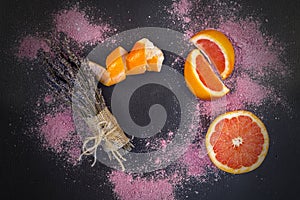 Lavender and grapefruit spa composition