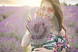 Lavender Happy summer leisure walking