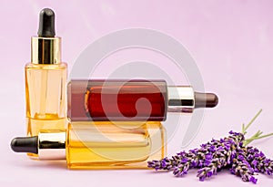 lavender herb and essential aromatherapy oil