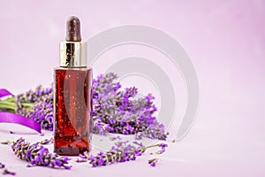 lavender herb and essential aromatherapy oil