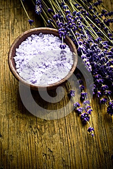 Lavender herb and salt