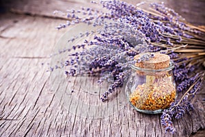 Lavender honey with bee pollen