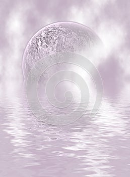 Lavender Ocean Scene