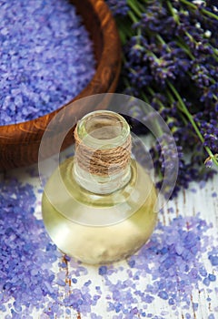 Lavender oil with bath salt