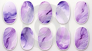 Lavender Paper Stickers with Tie-Dye Pattern - AI Generated