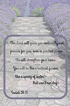 Lavender Path with Scripture Art