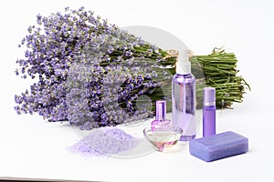 Lavender products and bouquet