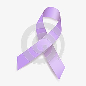 Lavender ribbon awareness General Cancer.