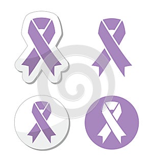 Lavender ribbon - general cancer awareness