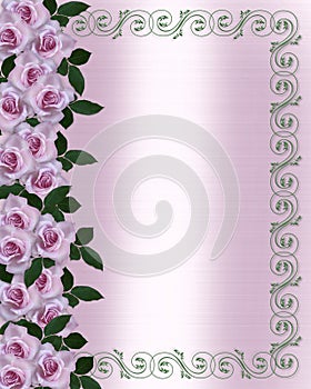Lavender roses wedding Floral Border