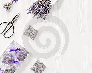 Lavender sachets home and wardrobe fragrance freshener, natural anti-repellent, transparent bags from organza with